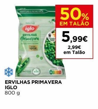 El Corte Inglés Ervilhas congeladas iglo promoção