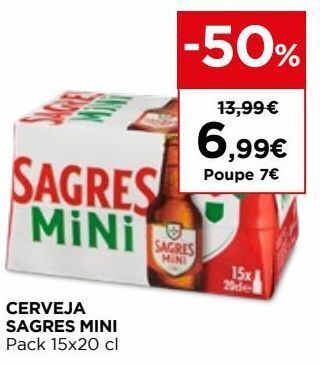 El Corte Inglés Cerveja sagres mini promoção