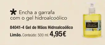 Gel de Mãos Hidroalcoólico Limão 500ml