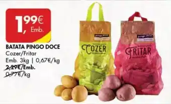 Pingo Doce Batata Pingo Doce Cozer/Fritar 3kg promoção