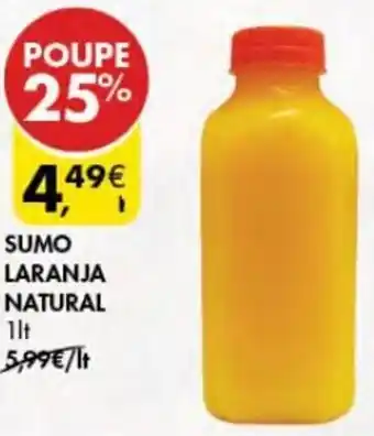Pingo Doce Sumo Laranja Natural 1L promoção