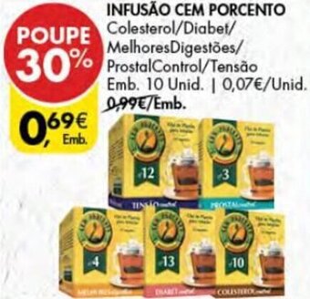 Pingo Doce Infusão cem Porcento 10 unid promoção