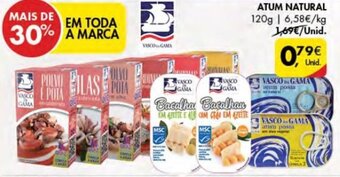 Pingo Doce Atum Natural Vasco da Gama 120g promoção