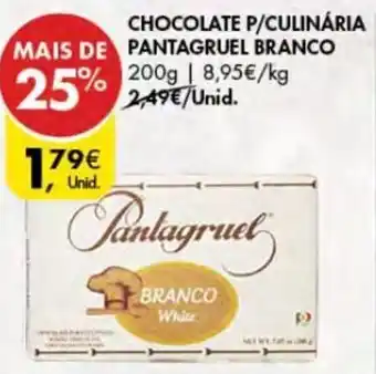 Chocolate p/Culinária Pantagruel Branco 200g