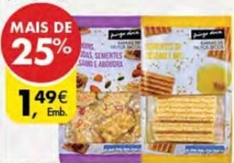 Pingo Doce Barras de Frutos Secos 150g promoção