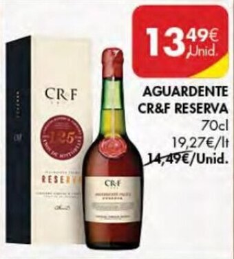 Pingo Doce Aguardente CR&F Reserva 70cl promoção