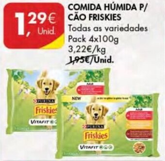 Pingo Doce Comida Húmida p/Cão Friskies 4 x 100g promoção