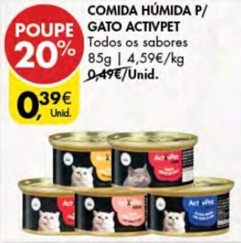 Pingo Doce Comida Húmida p/Gato ActivPet 85g promoção