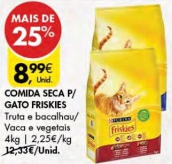 Pingo Doce Comida Seca p/Gato Friskies 4kg promoção