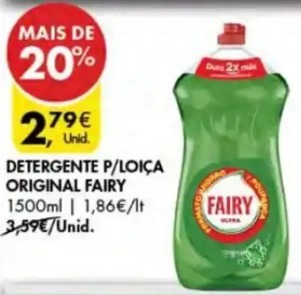Pingo Doce Detergente p/Loiça Original Fairy 1500ml promoção