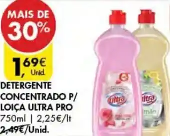 Pingo Doce Detergente Concentrado p/Loiça Ultra Pro 750ml promoção
