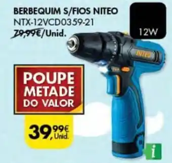 Pingo Doce Berbequim s/Fios Niteo 12W promoção