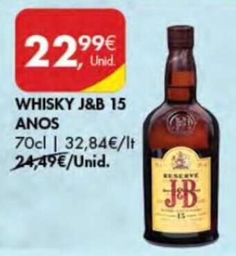Pingo Doce Whisky J&B 15 anos 70cl promoção