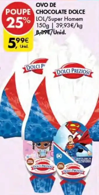 Pingo Doce Ovo de Chocolate Dolce 150g promoção