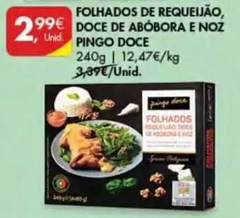 Pingo Doce Folhados de Requeijão Doce de Abóbora e Noz Pingo Doce 240g promoção
