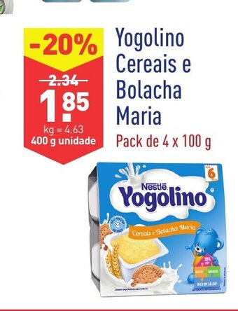 ALDI Yogolino Cereais e Bolacha Maria 400g promoção