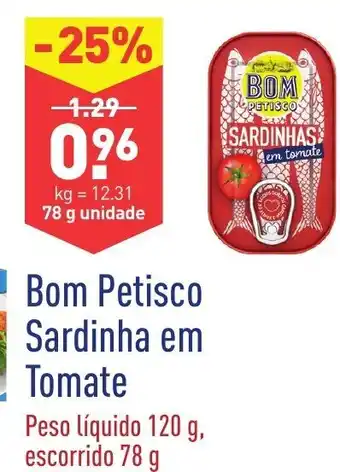 ALDI Bom Petisco Sardinha em Tomato 78g promoção