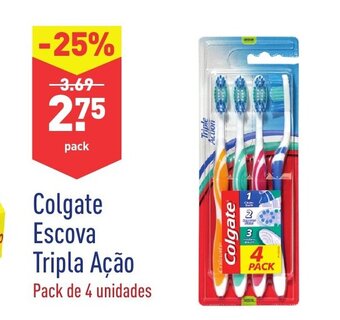 ALDI Colgate Escova Tripla Ação 4 Unidades promoção