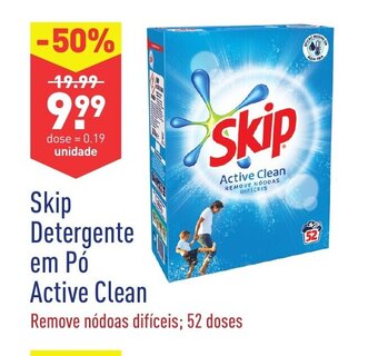 ALDI Skip Detergente em Pó Active Clean promoção