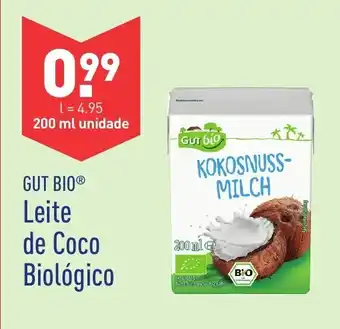 ALDI Gut Bio Leite de Coco Biológico 200ml promoção