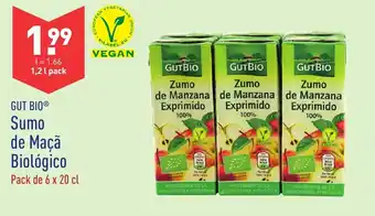 ALDI Gut Bio Sumo Maçã Biológico 1,2L promoção