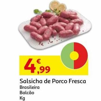 Auchan Salsicha de porco fresca promoção
