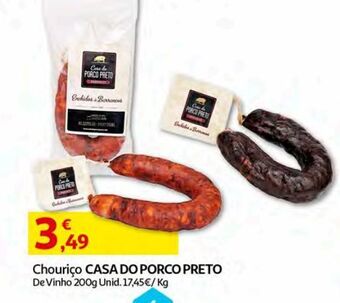 Auchan Chourico casa do porco preto promoção