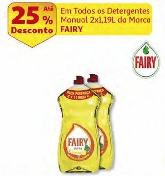Auchan Det. loiça manual fairy:concentrado limão 2x1.19l promoção