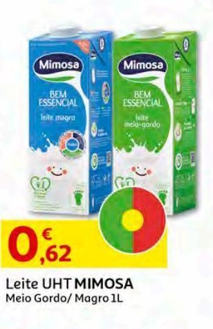 Auchan Leite uht mimosa promoção