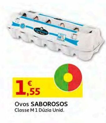 Auchan Ovos saborosos:classe m 1 duzia promoção