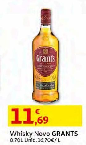 Auchan Whisky novo grants:0.70l promoção