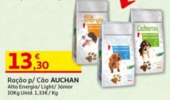 Auchan Ração p/ cão auchan promoção