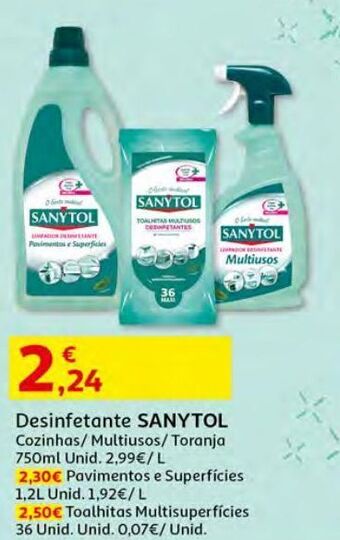 Auchan Desinfetante sanytol promoção
