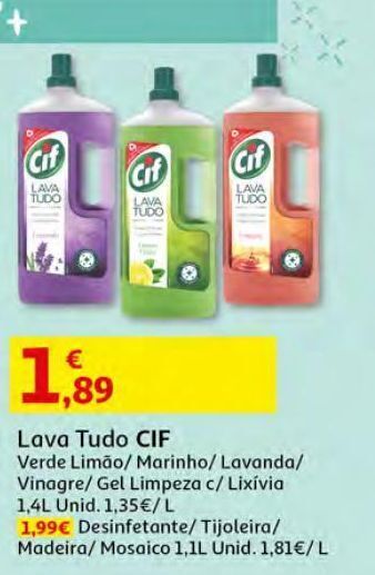 Auchan Lava tudo cif promoção