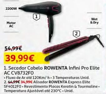 Auchan Secador cabelo rowenta promoção