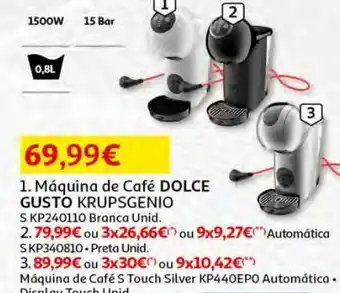 Auchan Maquina cafe dolce gusto krups promoção