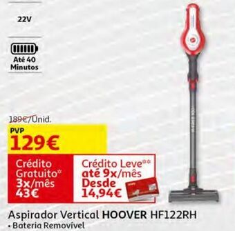 Auchan Aspirador vertical hoover:hf122rh promoção