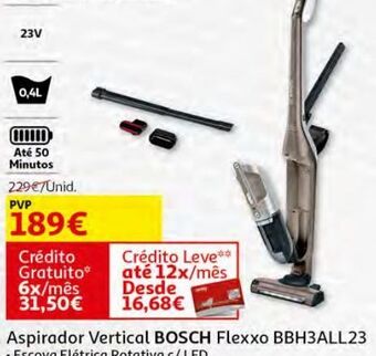 Aspirador vertical bosch:flexxo bbh3all23