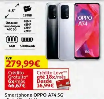 Auchan Smartphone oppo a74 5g promoção