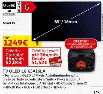 Auchan Tv oled lg 65a16la promoção