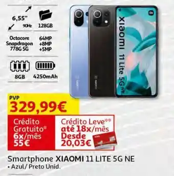 Auchan Smartphone xiaomi 11 lite 5g ne promoção