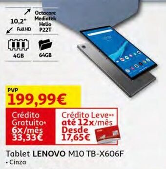 Auchan Tablet lenovo m10 tb-x606f cinza promoção