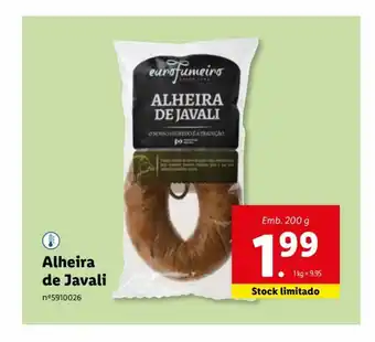 Lidl Alheira de Javali promoção