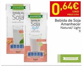 Bebida de soja amanhecer