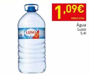 Recheio Água luso promoção