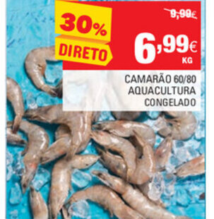 Camarão 60/80 Aquacultura Congelado