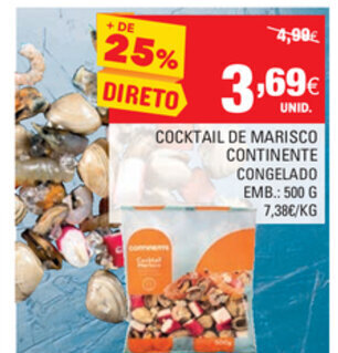 Continente Cocktail de Marisco Continente 500g promoção