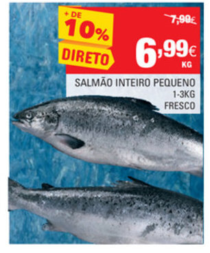 Continente Salmão Inteiro Pequeno 1-3kg promoção