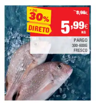 Continente Pargo 300-600g Presco promoção