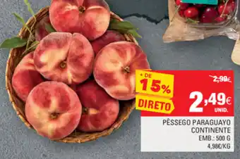 Continente Péssego Paraguayo Continente 500g promoção